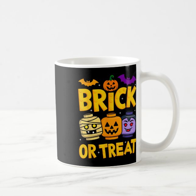 Mug Brique Ou Traiter Halloween Master Builder Blocks  (Droite)