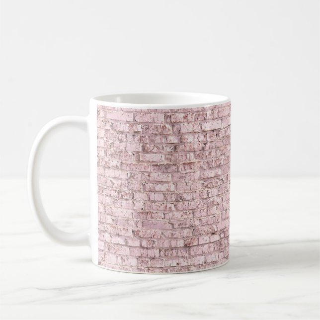 Mug Brique rose rétro : Saturée Abstraite (Gauche)