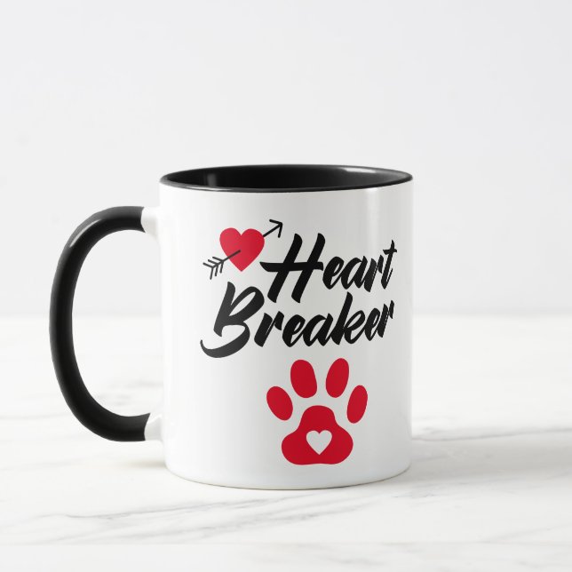 Mug Brise-coeur ...Valentine Amour du chien (Gauche)