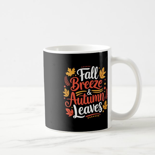 Mug Brise d'automne Feuilles d'automne Feuille d'érabl (Droite)