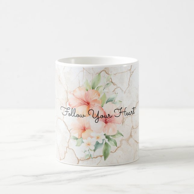Mug Brise d'été Rouge pêche Hibiscus   (Centre)