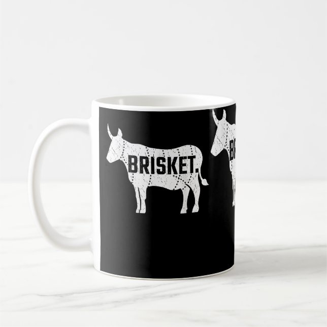 Mug Brisket Barbecue Boeuf Grilling Pitmaster Cadeau (Gauche)