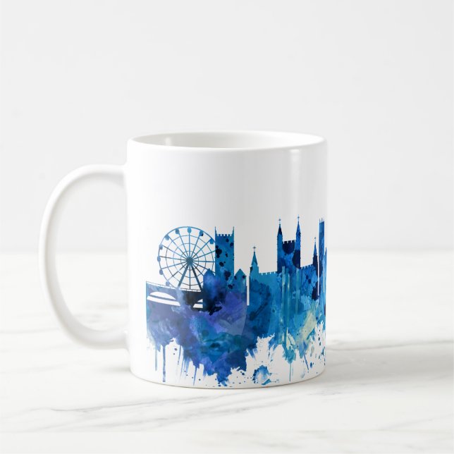 Mug Bristol Angleterre skyline Bleu (Gauche)