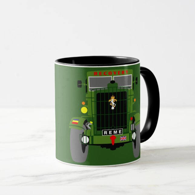 Mug Britanniques Armée REME Vétéran RECOUVREMENT CAMIO (Devant droit)