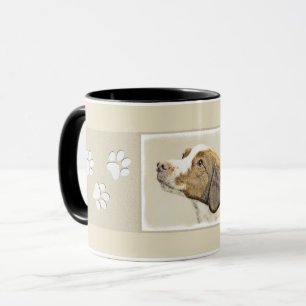 Mug Brittany Paining - Un joli art original de chien