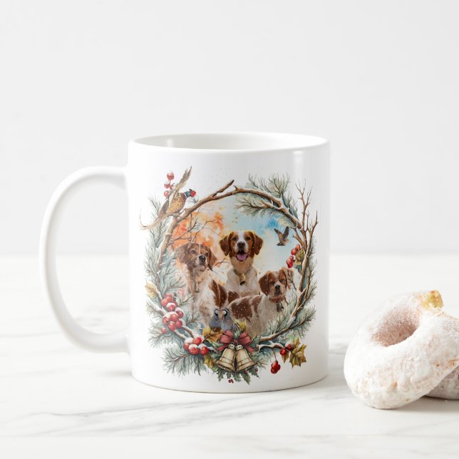 Mug  Brittany Spaniel (Avec donut)