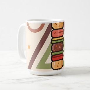 Mug Brochettes de Dango Colorées Motif Géométrique