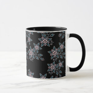 Mug Broderie avec perles et perles fines
