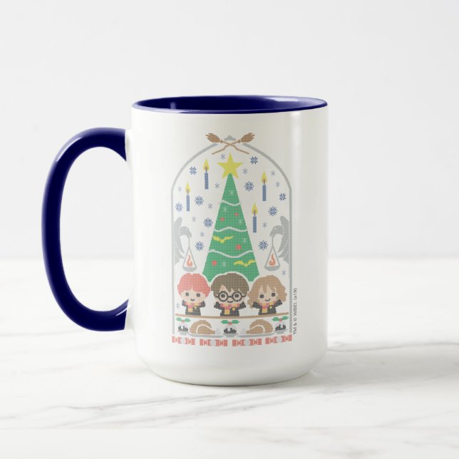 Mug Broderie Cartoon HOGWARTS™ Le Repas de Noël (Gauche)
