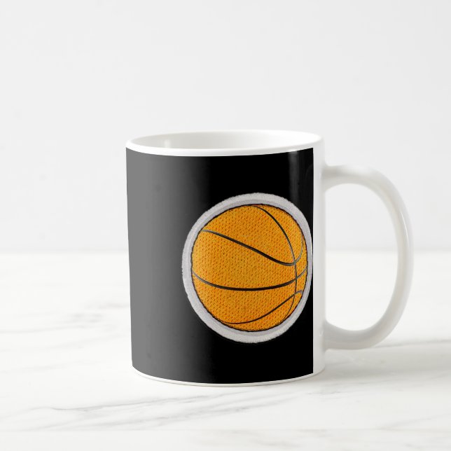 Mug Broderie fausse patch design de rue squelette cool (Droite)