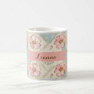 Mug Broderie Florale Patchwork