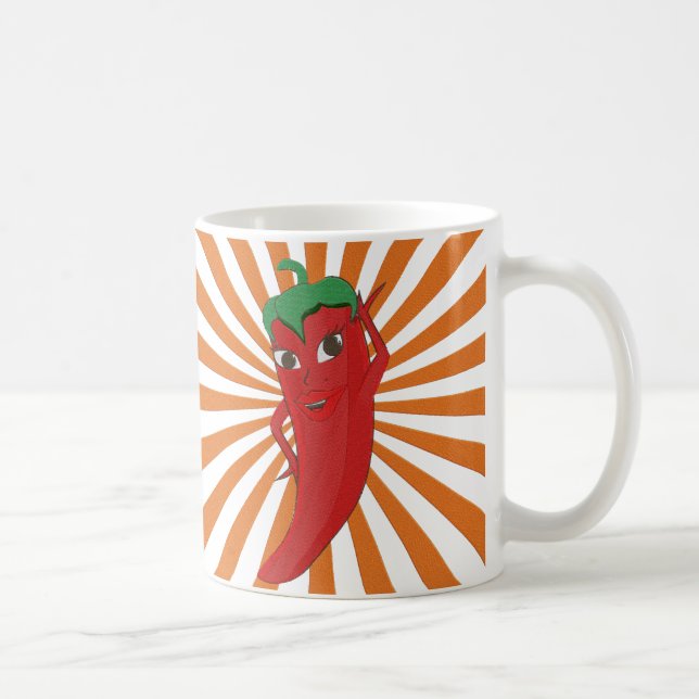 Mug Broderie Red Hot Pepper Diva Faux (Droite)