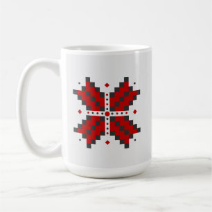 Mug Broderie ukrainienne, rouge et noire