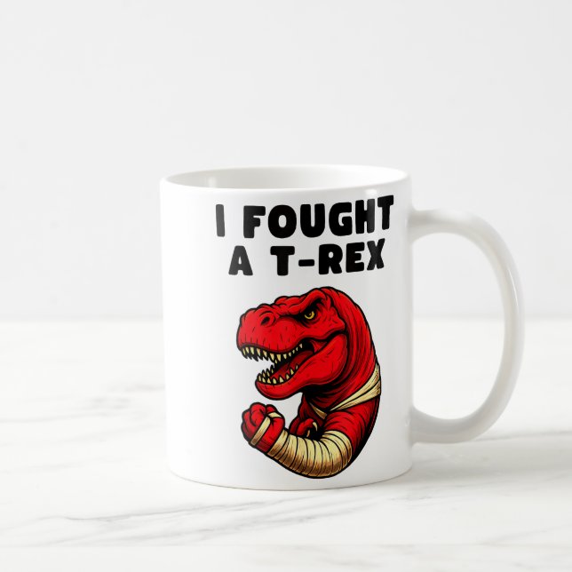 Mug Broken Arm Recovery T-rex Kids Boys Dinosaur  (Droite)