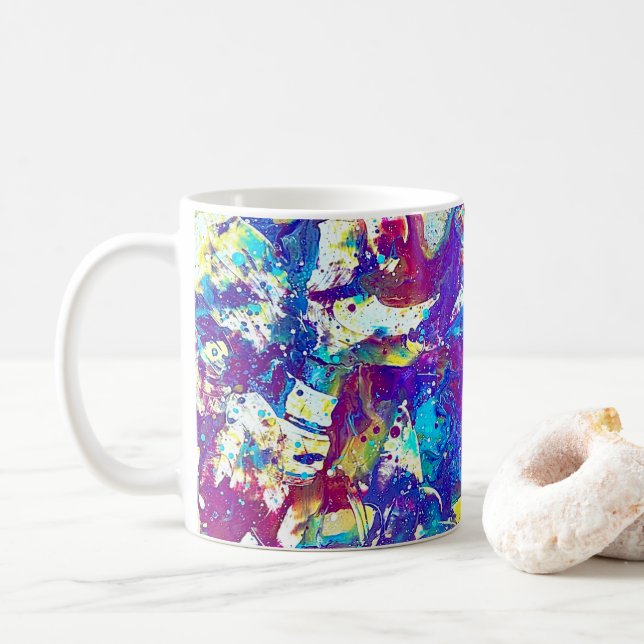 Mug Broken Mood Ring Series No. 1 – Fractured Spectrum (Avec donut)