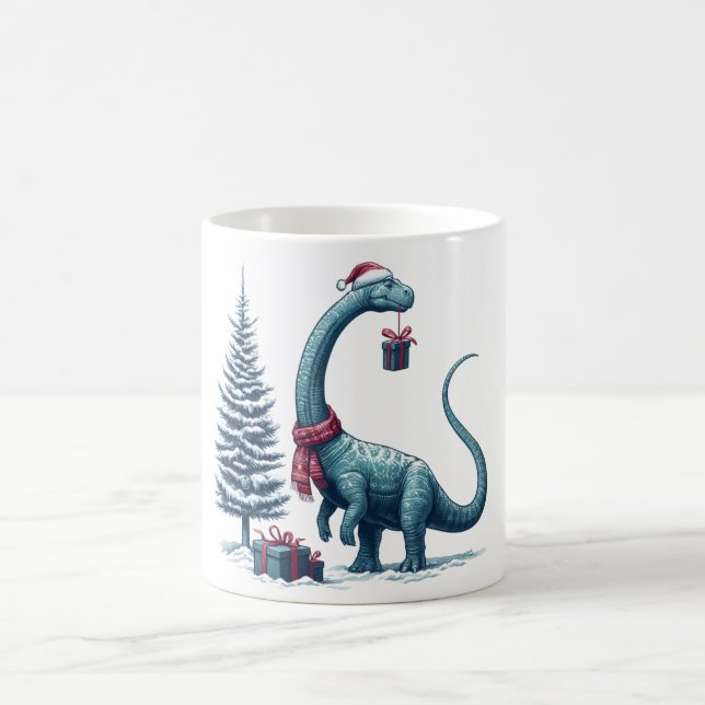Mug Brontosaurus dinosaure de Noël (Centre)