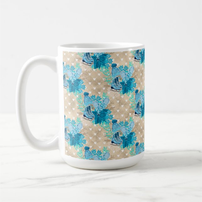 MUG BRONZAGE AVEC COULEUR D'EAU BLEUE HIVER GLACE SKAT (Gauche)