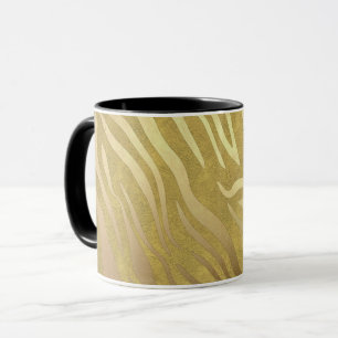 Mug Bronze d'or Zebra Print Jungle Safari Glam