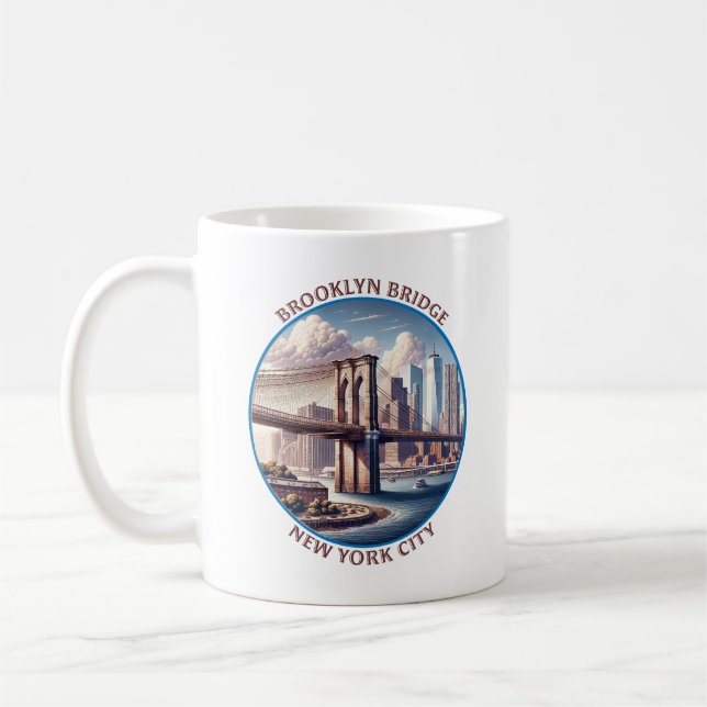 Mug Brooklyn Bridge New York City (Gauche)