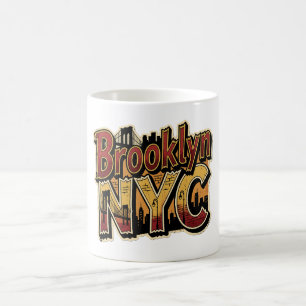 Mug Brooklyn New York City Autocollant de Pont Vintage