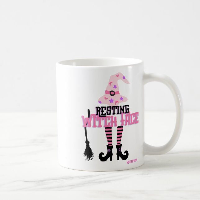 Mug Broomstick Halloween visage Sorcière de repos (Droite)