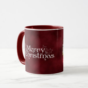 Mug Brosse de Noël rouge vintage classique Photo