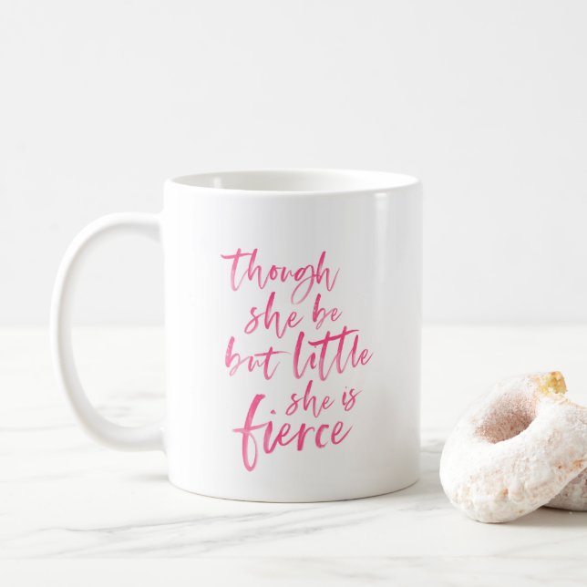 Mug Brosse Script Petit Mais Fierce William Shakespear (Avec donut)