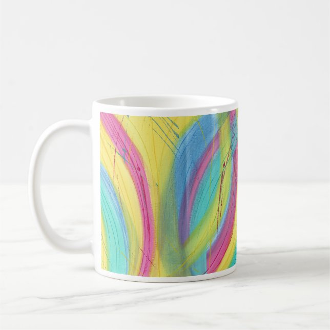 Mug Brosses Abstraites colorées (Gauche)