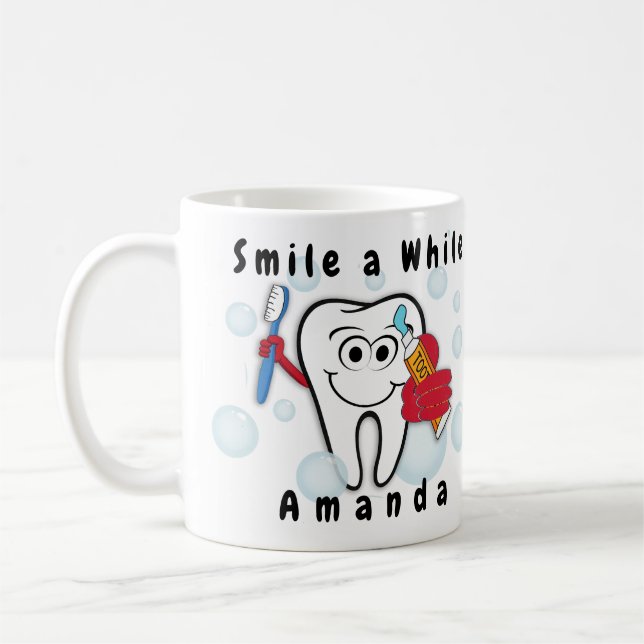 Mug Brossez-vous les dents sourient un moment (Gauche)