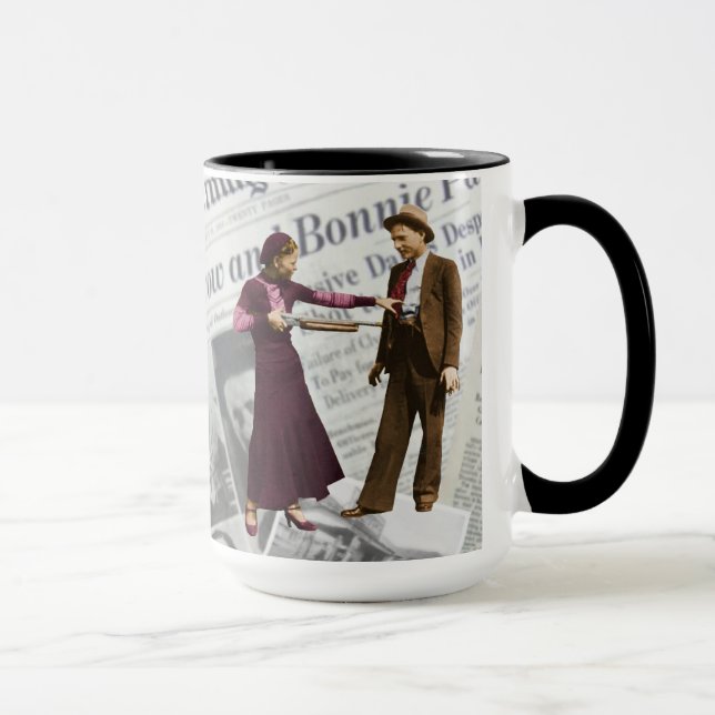 Mug Brouette mignonne de Parker et de Clyde (Droite)