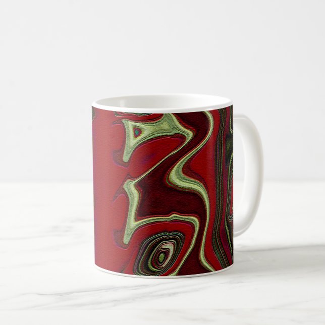Mug Brouillage rouge (Devant droit)