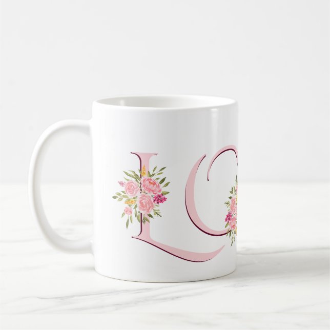 Mug Broussaillée rose Love typographie rose Saint-Vale (Gauche)
