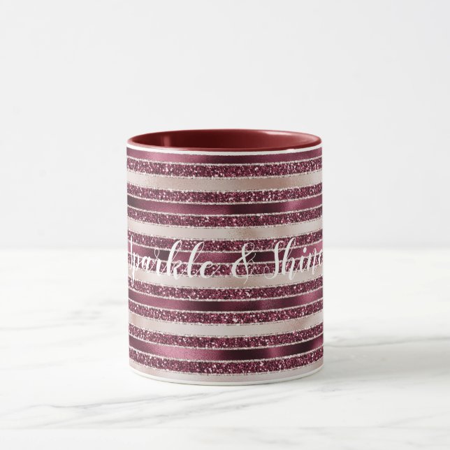 Mug Brousse rose Bourgogne rouge Parties scintillant r (Centre)