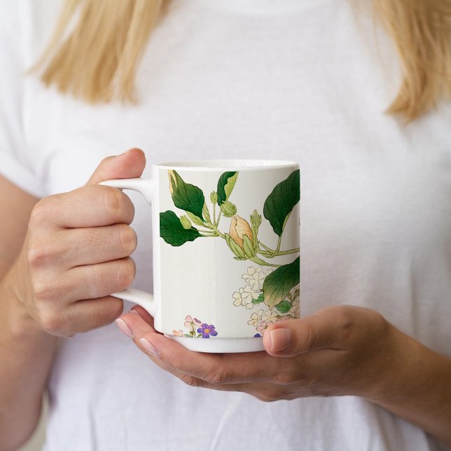 Mug Browallia & Hibiscus Fleurs - Bois japonais (Créateur téléchargé)