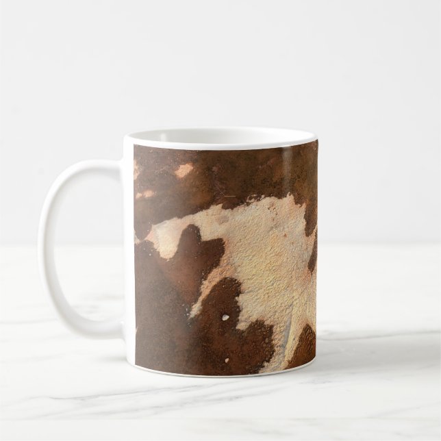 Mug Brown and white floral textile (Gauche)