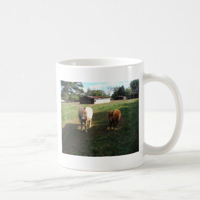 Mug Brown Blond, Deux Chevaux Miniatures, "Little Pony (Droite)