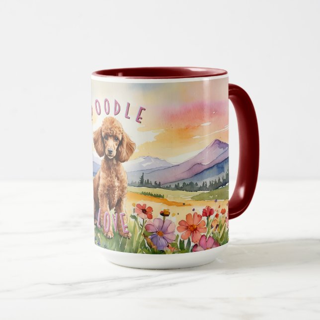Mug Brown bouillie de caniche, Agritourisme sur mesure (Devant droit)