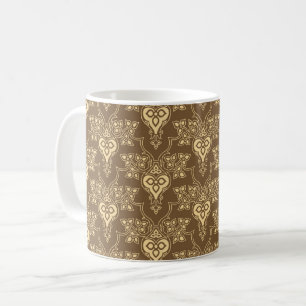 Mug Brown de café Floral victorien