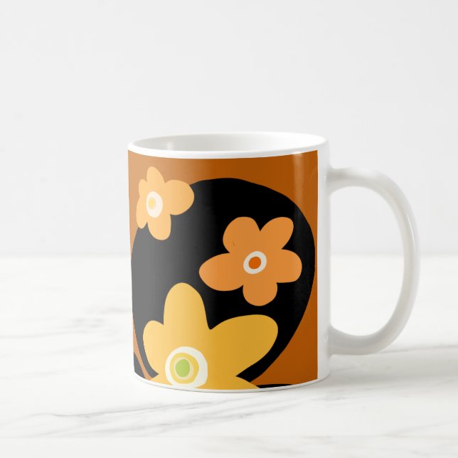 Mug Brown fleurit (Droite)