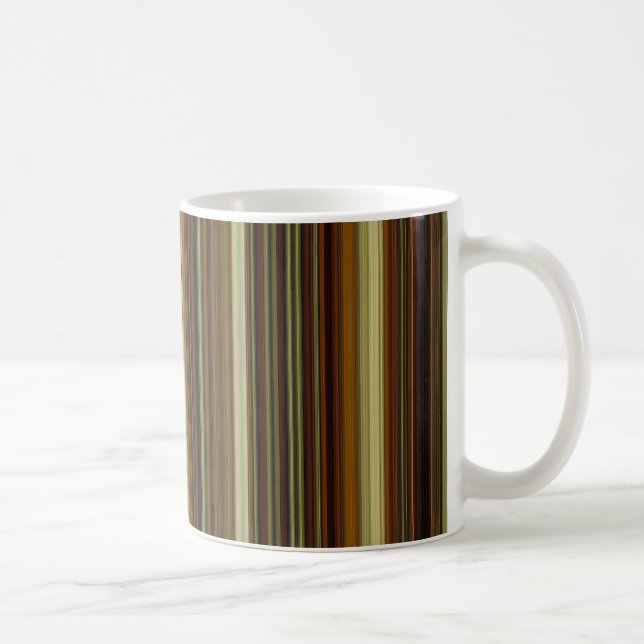 Mug Brown Green and Gold Stripes (Droite)