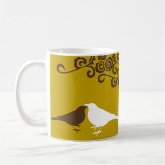 Mug Brown mignon oiseau nom personnalisé nuptiale cade