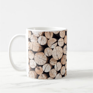 Mug Brown wooden log lot