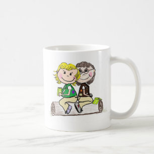 Mug "brownie" junior de fille scout dehors