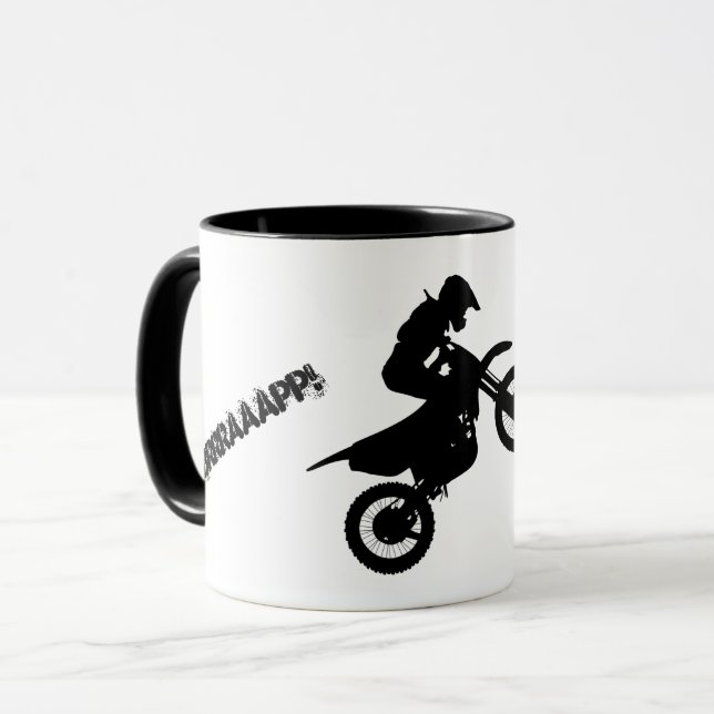 Mug "BRRRAAAPP ! "tasse de Dirtbike des textes (Devant gauche)