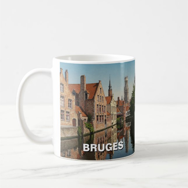 Mug Bruges Belgique Travel Souvenir Vintage (Gauche)