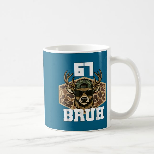 Mug Bruh 67 Deer Funny Deer Hunting Camo Hat Youth Tee (Droite)