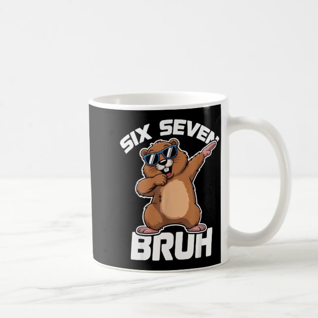 Mug Bruh 67 Funny Groundhog 6-7 Meme Pyjamas Boys Girl (Droite)