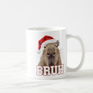 Mug Bruh Capybara Funny Santa Hat Casquette de la sais