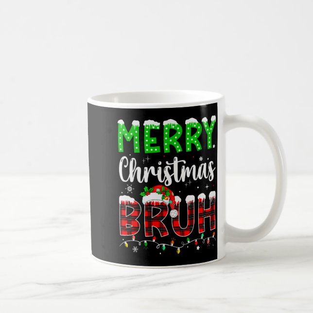 Mug Bruh Christmas Red Plaid Teens Boys Kids Xmas Paja (Droite)