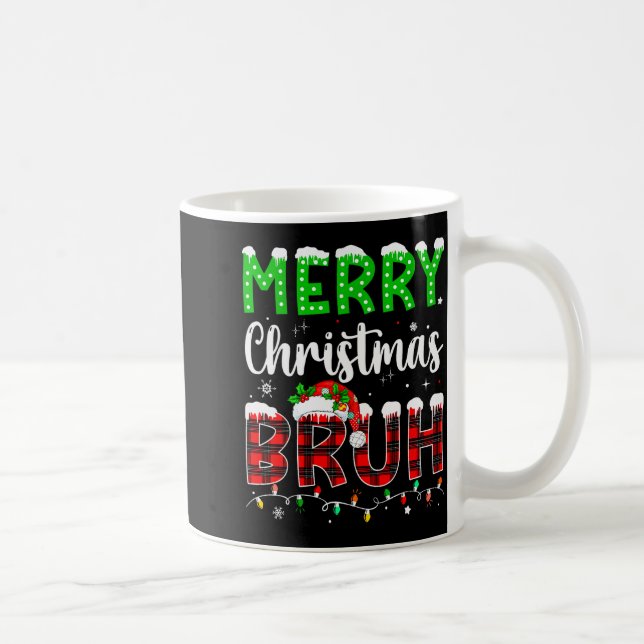Mug Bruh Christmas Red Plaid Teens Boys Kids Xmas Paja (Droite)